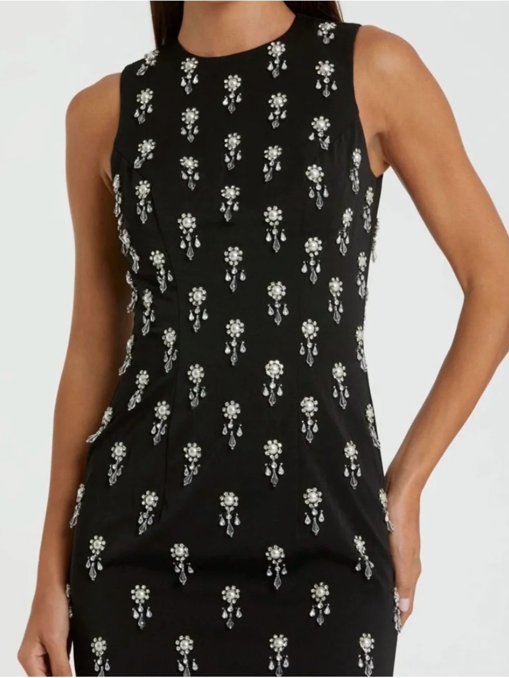 Mac Duggal 48801 Embellished Sleeveless Fitted Cocktail Dress, Midi, Size 0 NWT - Picture 3 of 16